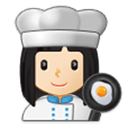 👩🏻‍🍳 Emoji Cozinheira: Pele Clara na Samsung One UI 3.1.1.