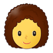 👩‍🦱 Emoji Mulher: Cabelo Cacheado na Samsung One UI 3.1.1.