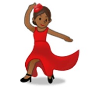 💃🏾 Emoji Mulher Dançando: Pele Morena Escura na Samsung One UI 3.1.1.
