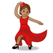 Emoji 💃🏽 Donna Che Balla: Carnagione Olivastra su Samsung One UI 3.1.1.