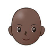 Emoji 👩🏿‍🦲 Donna: Carnagione Scura E Calvo su Samsung One UI 3.1.1.