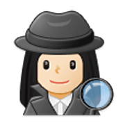 Emoji 🕵🏻‍♀️ Investigatrice: Carnagione Chiara su Samsung One UI 3.1.1.
