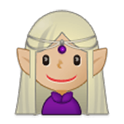 🧝🏼‍♀️ Emoji Elfa: Pele Morena Clara na Samsung One UI 3.1.1.