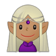 Emoji 🧝🏽‍♀️ Elfo Donna: Carnagione Olivastra su Samsung One UI 3.1.1.