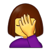 🤦‍♀️ Emoji sich an den Kopf fassende Frau Samsung One UI 3.1.1.