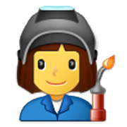 Emoji 👩‍🏭 Operaia su Samsung One UI 3.1.1.