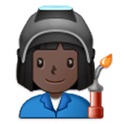 👩🏿‍🏭 Emoji Fabrikarbeiterin: dunkle Hautfarbe Samsung One UI 3.1.1.