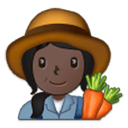 👩🏿‍🌾 Emoji Agricultora: Tono De Piel Oscuro en Samsung One UI 3.1.1.