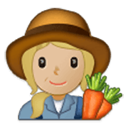 Emoji 👩🏼‍🌾 Contadina: Carnagione Abbastanza Chiara su Samsung One UI 3.1.1.