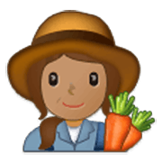 Emoji 👩🏽‍🌾 Contadina: Carnagione Olivastra su Samsung One UI 3.1.1.