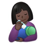 👩🏿‍🍼 Emoji stillende Frau: dunkle Hautfarbe Samsung One UI 3.1.1.