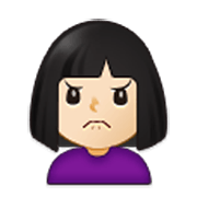 🙍🏻‍♀️ Emoji Mulher Franzindo A Sobrancelha: Pele Clara na Samsung One UI 3.1.1.