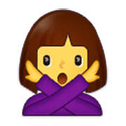 🙅‍♀️ Emoji Mujer Haciendo El Gesto De «no» en Samsung One UI 3.1.1.