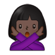 🙅🏿‍♀️ Emoji Mulher Fazendo Gesto De «não»: Pele Escura na Samsung One UI 3.1.1.