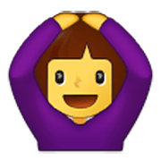 🙆‍♀️ Emoji Mujer Haciendo El Gesto De «de Acuerdo» en Samsung One UI 3.1.1.