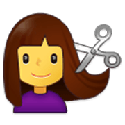 Émoji 💇‍♀️ Femme Qui Se Fait Couper Les Cheveux sur Samsung One UI 3.1.1.