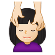 Emoji 💆🏻‍♀️ Donna Che Riceve Un Massaggio: Carnagione Chiara su Samsung One UI 3.1.1.