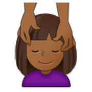 💆🏾‍♀️ Emoji Mujer Recibiendo Masaje: Tono De Piel Oscuro Medio en Samsung One UI 3.1.1.