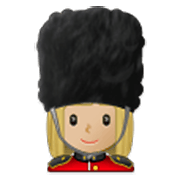 Emoji 💂🏼‍♀️ Guardia Donna: Carnagione Abbastanza Chiara su Samsung One UI 3.1.1.