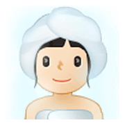 🧖🏻‍♀️ Emoji Mulher Na Sauna: Pele Clara na Samsung One UI 3.1.1.