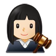 Emoji 👩🏻‍⚖️ Giudice Donna: Carnagione Chiara su Samsung One UI 3.1.1.