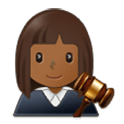 Emoji 👩🏾‍⚖️ Giudice Donna: Carnagione Abbastanza Scura su Samsung One UI 3.1.1.
