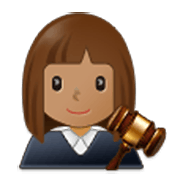 Emoji 👩🏽‍⚖️ Giudice Donna: Carnagione Olivastra su Samsung One UI 3.1.1.