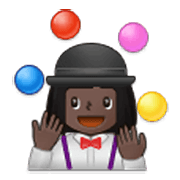 Emoji 🤹🏿‍♀️ Giocoliere Donna: Carnagione Scura su Samsung One UI 3.1.1.