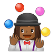 🤹🏾‍♀️ Emoji Jongleurin: mitteldunkle Hautfarbe Samsung One UI 3.1.1.