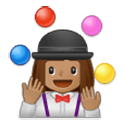 🤹🏽‍♀️ Emoji Jongleurin: mittlere Hautfarbe Samsung One UI 3.1.1.