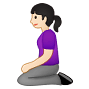 Emoji 🧎🏻‍♀️ Donna Inginocchiata: Carnagione Chiara su Samsung One UI 3.1.1.