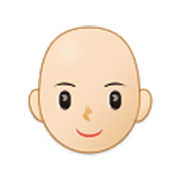 👩🏻‍🦲 Emoji Frau: helle Hautfarbe, Glatze Samsung One UI 3.1.1.