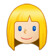 👱🏻‍♀️ Emoji Mulher: Pele Clara E Cabelo Loiro na Samsung One UI 3.1.1.