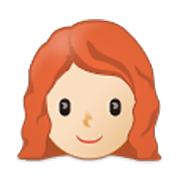 Émoji 👩🏻‍🦰 Femme : Peau Claire Et Cheveux Roux sur Samsung One UI 3.1.1.
