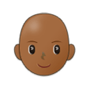 Emoji 👩🏾‍🦲 Donna: Carnagione Abbastanza Scura E Calvo su Samsung One UI 3.1.1.