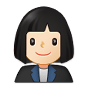 👩🏻‍💼 Emoji Funcionária De Escritório: Pele Clara na Samsung One UI 3.1.1.