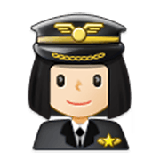Émoji 👩🏻‍✈️ Pilote Femme : Peau Claire sur Samsung One UI 3.1.1.