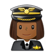 Émoji 👩🏾‍✈️ Pilote Femme : Peau Mate sur Samsung One UI 3.1.1.