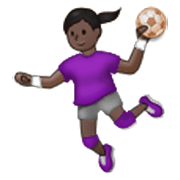 🤾🏿‍♀️ Emoji Handballspielerin: dunkle Hautfarbe Samsung One UI 3.1.1.