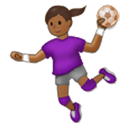 🤾🏾‍♀️ Emoji Handballspielerin: mitteldunkle Hautfarbe Samsung One UI 3.1.1.