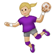 🤾🏼‍♀️ Emoji Mujer Jugando Al Balonmano: Tono De Piel Claro Medio en Samsung One UI 3.1.1.