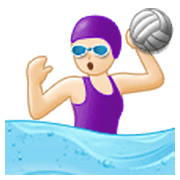 🤽🏻‍♀️ Emoji Mujer Jugando Al Waterpolo: Tono De Piel Claro en Samsung One UI 3.1.1.