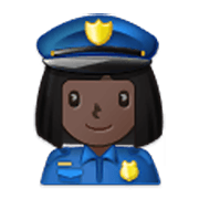 👮🏿‍♀️ Emoji Policial Mulher: Pele Escura na Samsung One UI 3.1.1.
