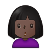 🙎🏿‍♀️ Emoji Mujer Haciendo Pucheros: Tono De Piel Oscuro en Samsung One UI 3.1.1.