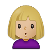 🙎🏼‍♀️ Emoji Mujer Haciendo Pucheros: Tono De Piel Claro Medio en Samsung One UI 3.1.1.
