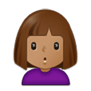 🙎🏽‍♀️ Emoji schmollende Frau: mittlere Hautfarbe Samsung One UI 3.1.1.