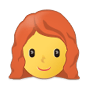 👩‍🦰 Emoji Mulher: Cabelo Vermelho na Samsung One UI 3.1.1.