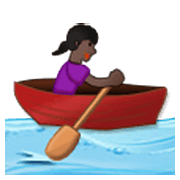 Emoji 🚣🏿‍♀️ Donna In Barca A Remi: Carnagione Scura su Samsung One UI 3.1.1.