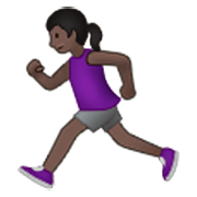 🏃🏿‍♀️ Emoji Mujer Corriendo: Tono De Piel Oscuro en Samsung One UI 3.1.1.