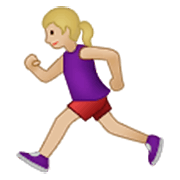 🏃🏼‍♀️ Emoji Mujer Corriendo: Tono De Piel Claro Medio en Samsung One UI 3.1.1.